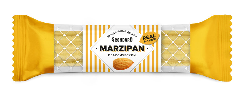  TM Grondard   (10361) Батончики НЕглазированные Марципановые Классика, (28шт по 40г)        в Красноярске