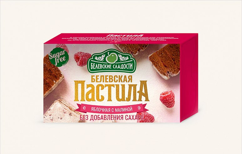  Пастила  200г диетическая с МАЛИНОЙ, НОВЫЙ ФОРМАТ (4*50г)   в Красноярске