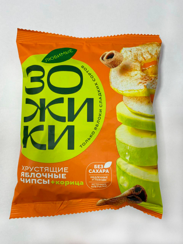 №1 Зожики Яблочные+корица чипсы, 25г  в Красноярске