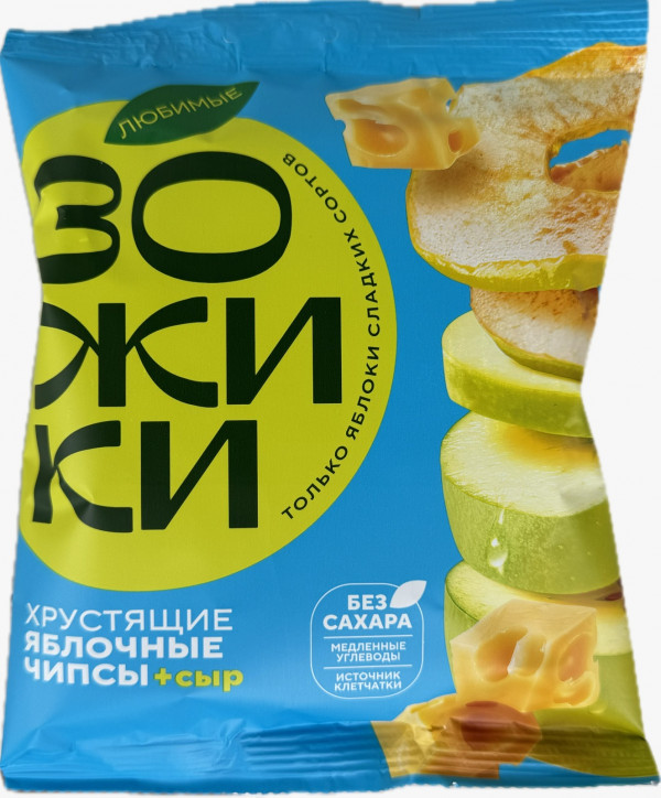 №1 Зожики Яблочные чипсы с сыром, 25г  в Красноярске