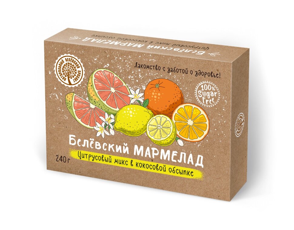  Мармелад белевский на фруктозе 240г "Цитрусовый микс" в Красноярске